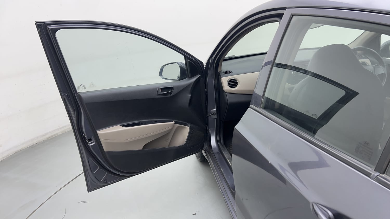 Used 2014 Hyundai Grand i10 Magna 1.2 Kappa VTVT Petrol Manual interior LEFT FRONT DOOR OPEN VIEW