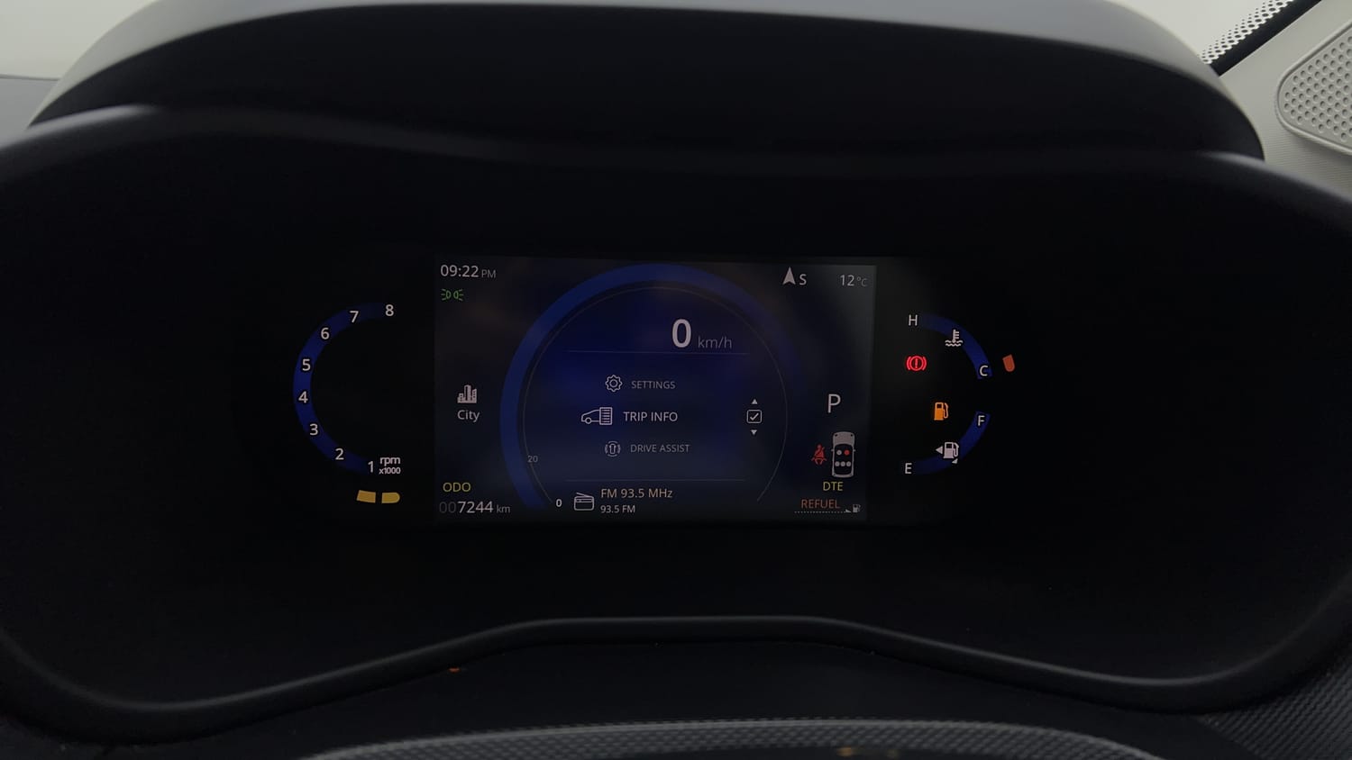 Used 2025 Tata Nexon Creative Plus (PS) 1.2 Petrol DCA Dual Tone Petrol Automatic interior CLUSTERMETER VIEW