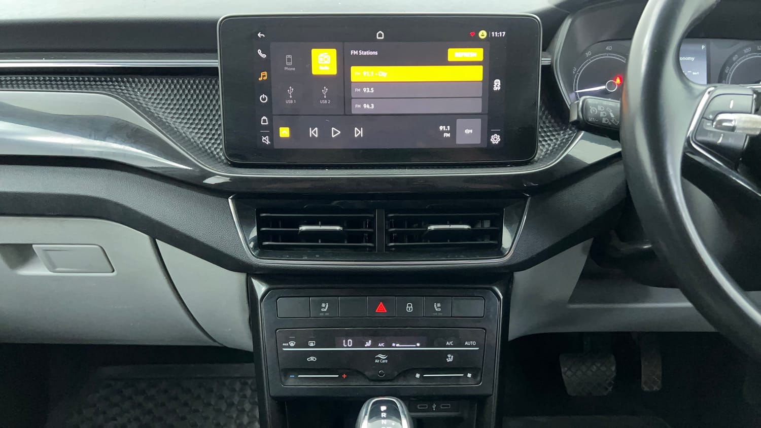 Used 2022 Skoda Kushaq Style 1.0L TSI AT Petrol Automatic interior MUSIC SYSTEM & AC CONTROL VIEW