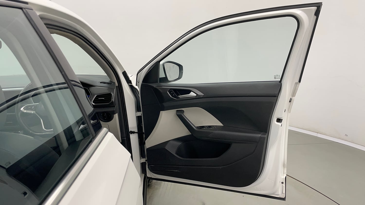 Used 2022 Volkswagen Taigun Topline 1.0 TSI MT Petrol Manual interior RIGHT FRONT DOOR OPEN VIEW