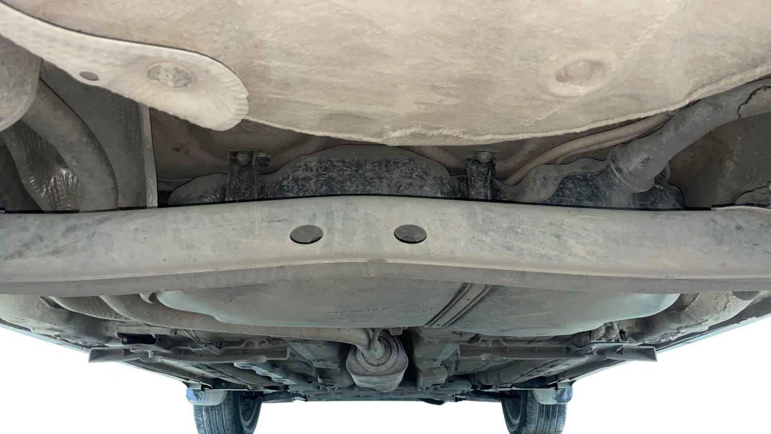 Used 2022 Volkswagen Taigun Topline 1.0 TSI MT Petrol Manual extra REAR UNDERBODY VIEW (TAKEN FROM REAR)