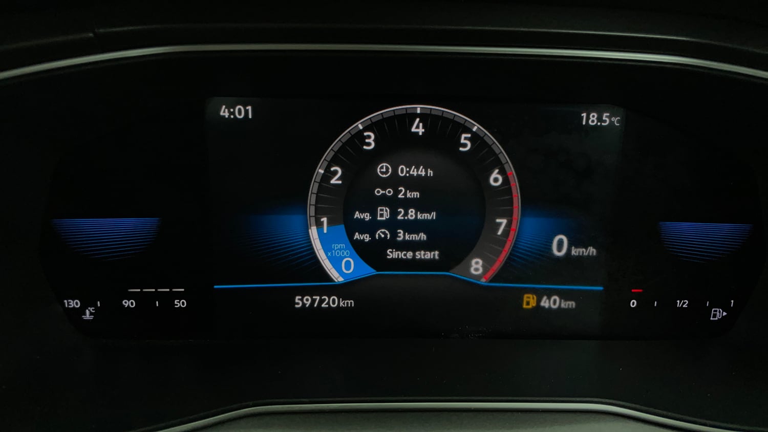 Used 2022 Volkswagen Taigun Topline 1.0 TSI MT Petrol Manual interior CLUSTERMETER VIEW