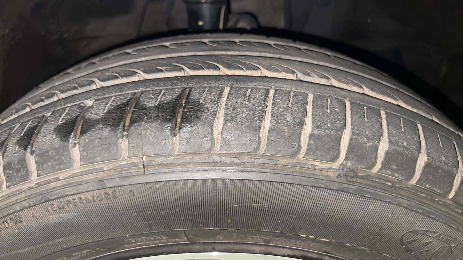 Used 2021 Honda City V Petrol Petrol Manual tyres RIGHT FRONT TYRE TREAD VIEW