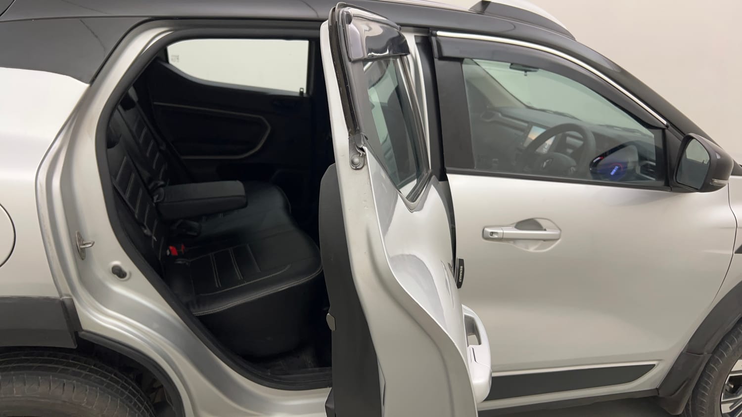 Used 2021 Renault Kiger RXZ Turbo CVT Dual Tone Petrol Automatic interior RIGHT SIDE REAR DOOR CABIN VIEW