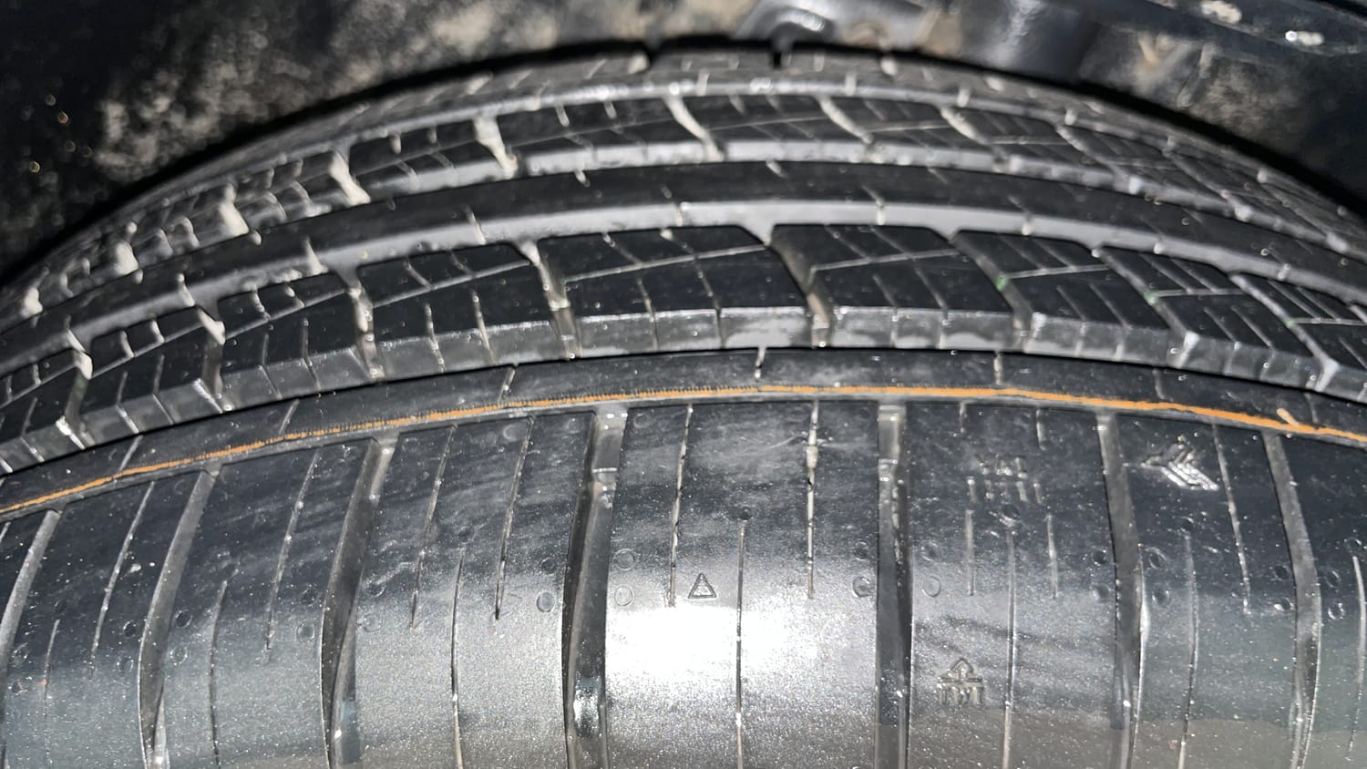Used 2022 Tata Harrier XZ Plus Dark Edition Diesel Manual tyres RIGHT FRONT TYRE TREAD VIEW