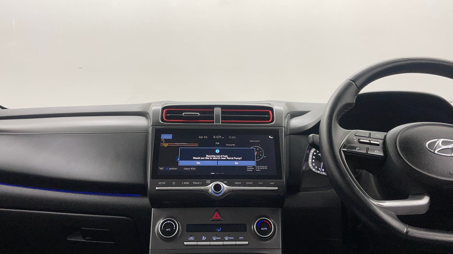 Used 2020 Hyundai Creta SX (O) 1.4 Turbo 7 DCT Petrol Automatic interior MUSIC SYSTEM & AC CONTROL VIEW
