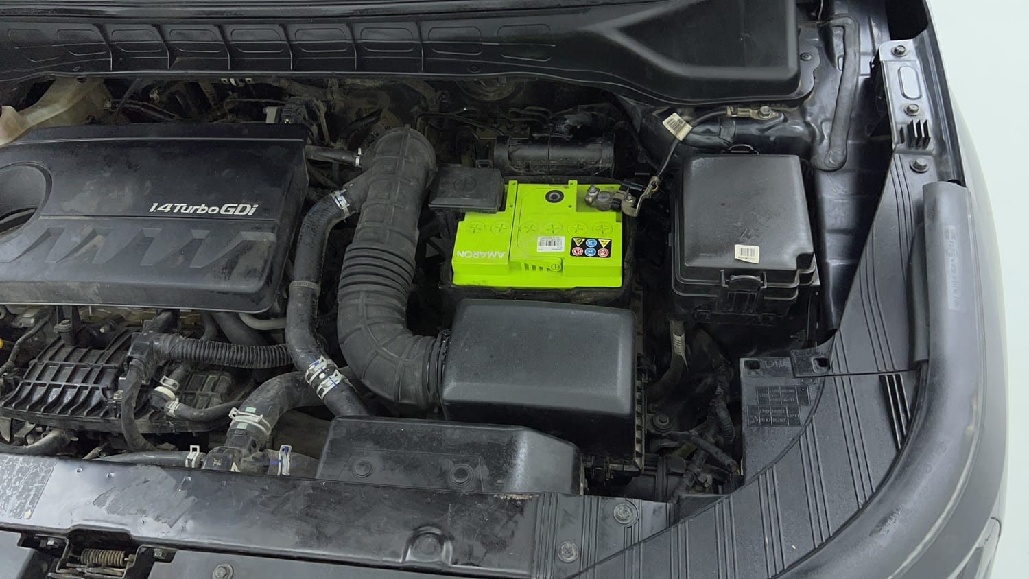 Used 2022 Kia Carens Prestige Plus 1.4 Petrol MT 7 STR Petrol Manual engine ENGINE LEFT SIDE VIEW