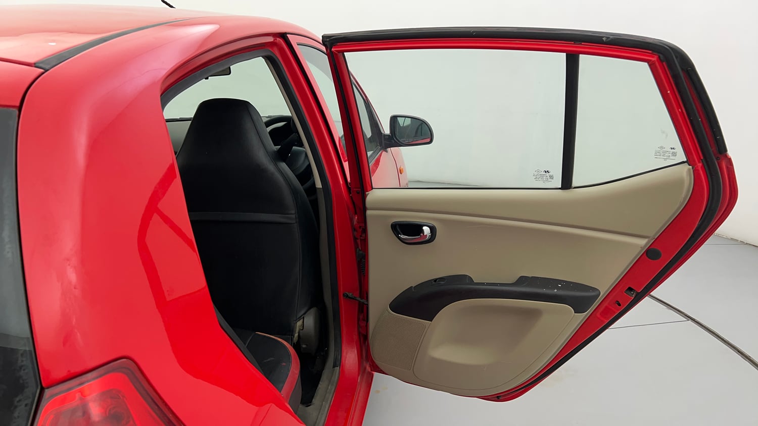 Used 2012 Hyundai i10 Magna 1.1 iRDE2 Petrol Manual interior RIGHT REAR DOOR OPEN VIEW