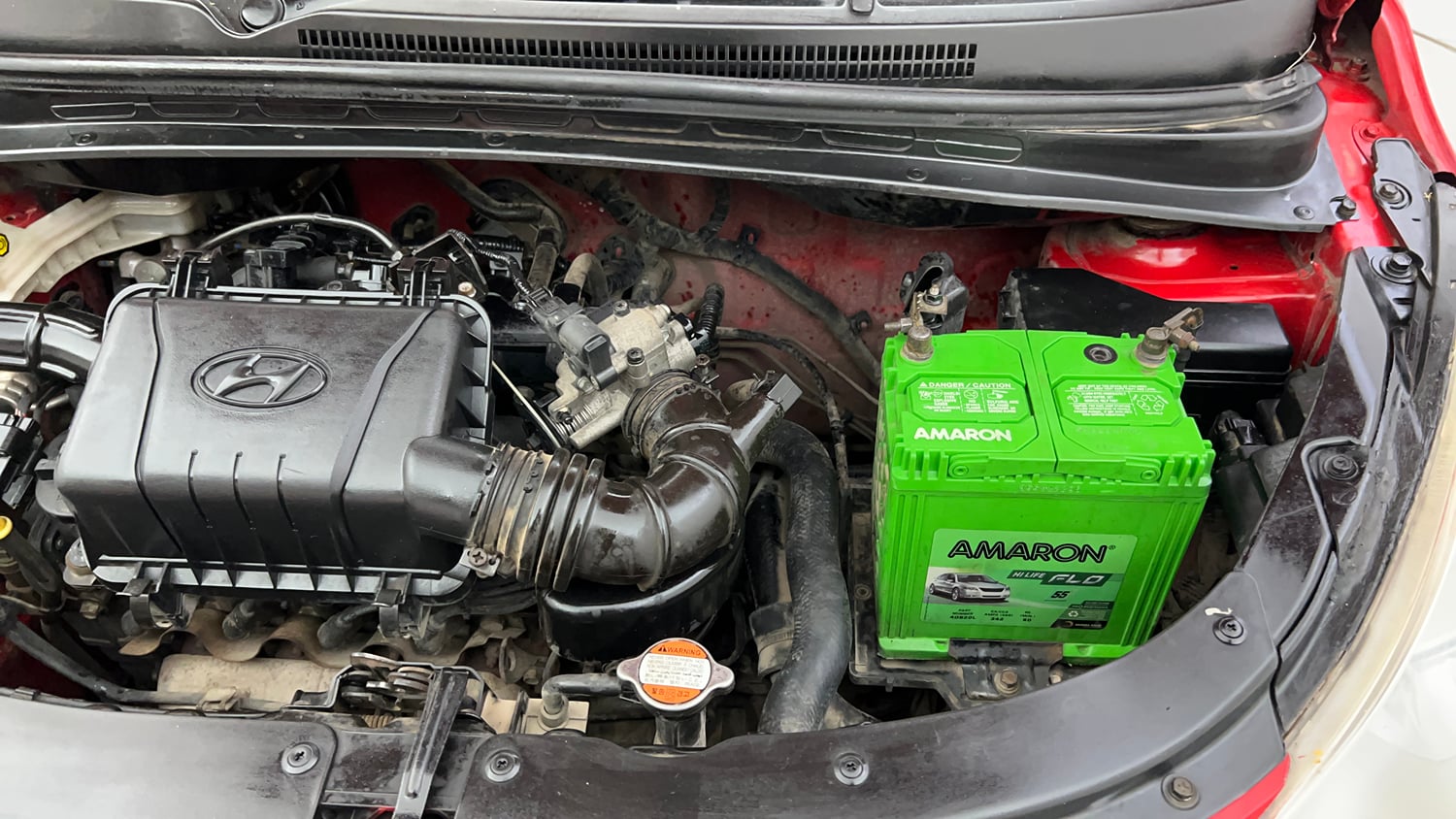 Used 2012 Hyundai i10 Magna 1.1 iRDE2 Petrol Manual engine ENGINE LEFT SIDE VIEW