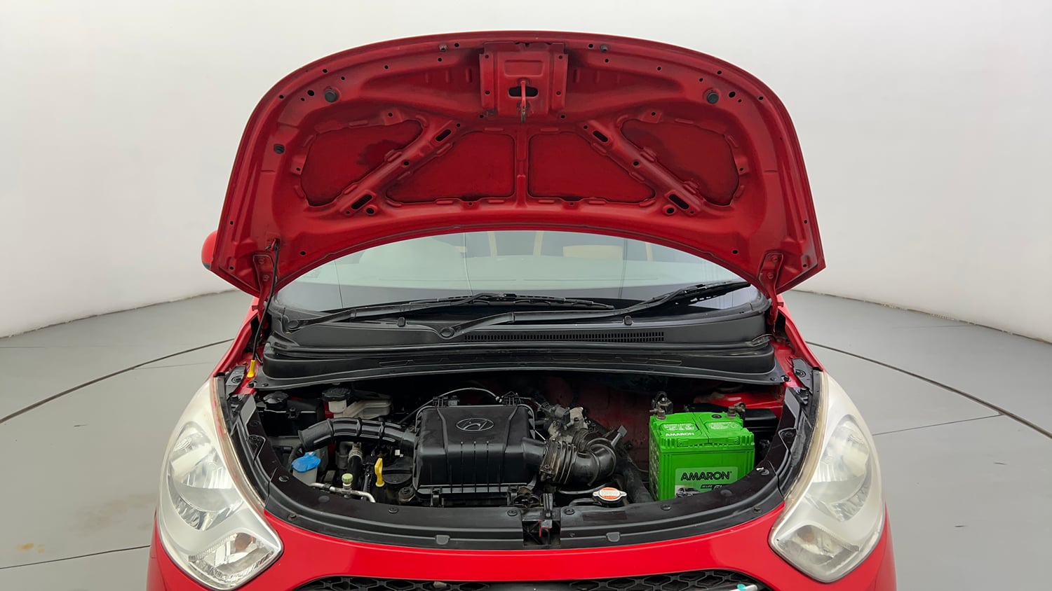 Used 2012 Hyundai i10 Magna 1.1 iRDE2 Petrol Manual engine ENGINE & BONNET OPEN FRONT VIEW