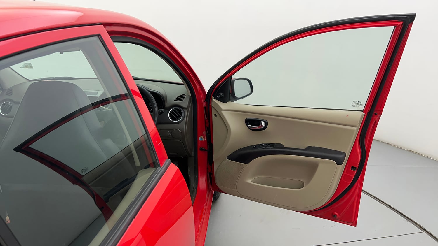 Used 2012 Hyundai i10 Magna 1.1 iRDE2 Petrol Manual interior RIGHT FRONT DOOR OPEN VIEW