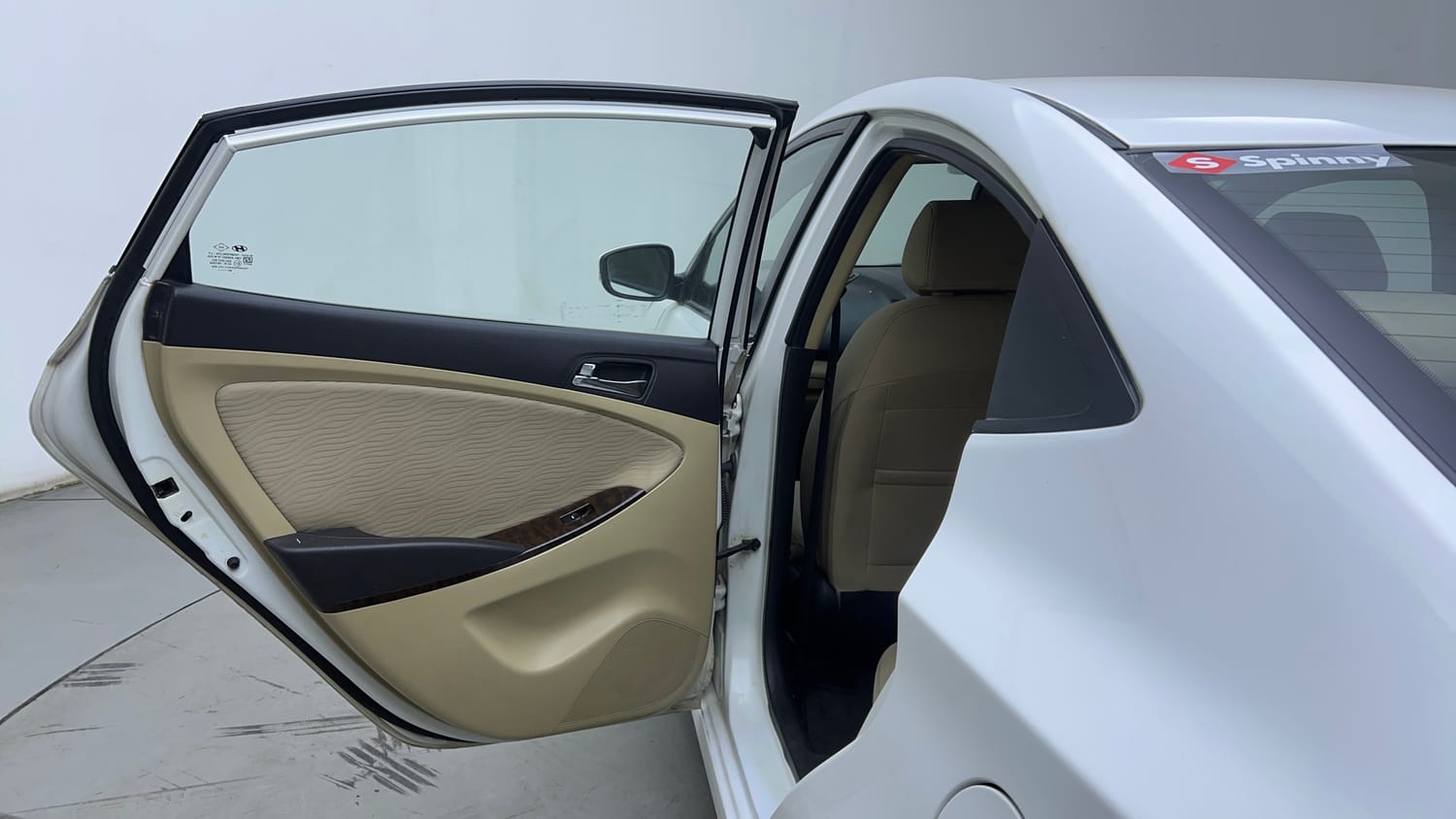 Used 2013 Hyundai Verna Fluidic 1.6 CRDi SX Diesel Manual interior LEFT REAR DOOR OPEN VIEW