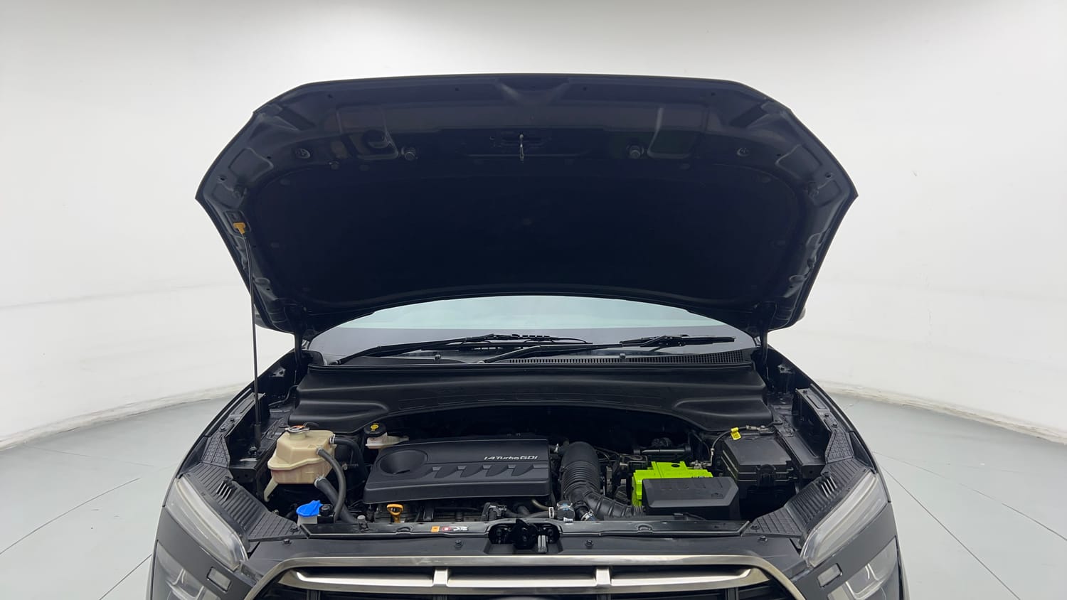 Used 2021 Hyundai Creta SX (O) 1.4 Turbo 7 DCT Petrol Automatic engine ENGINE & BONNET OPEN FRONT VIEW