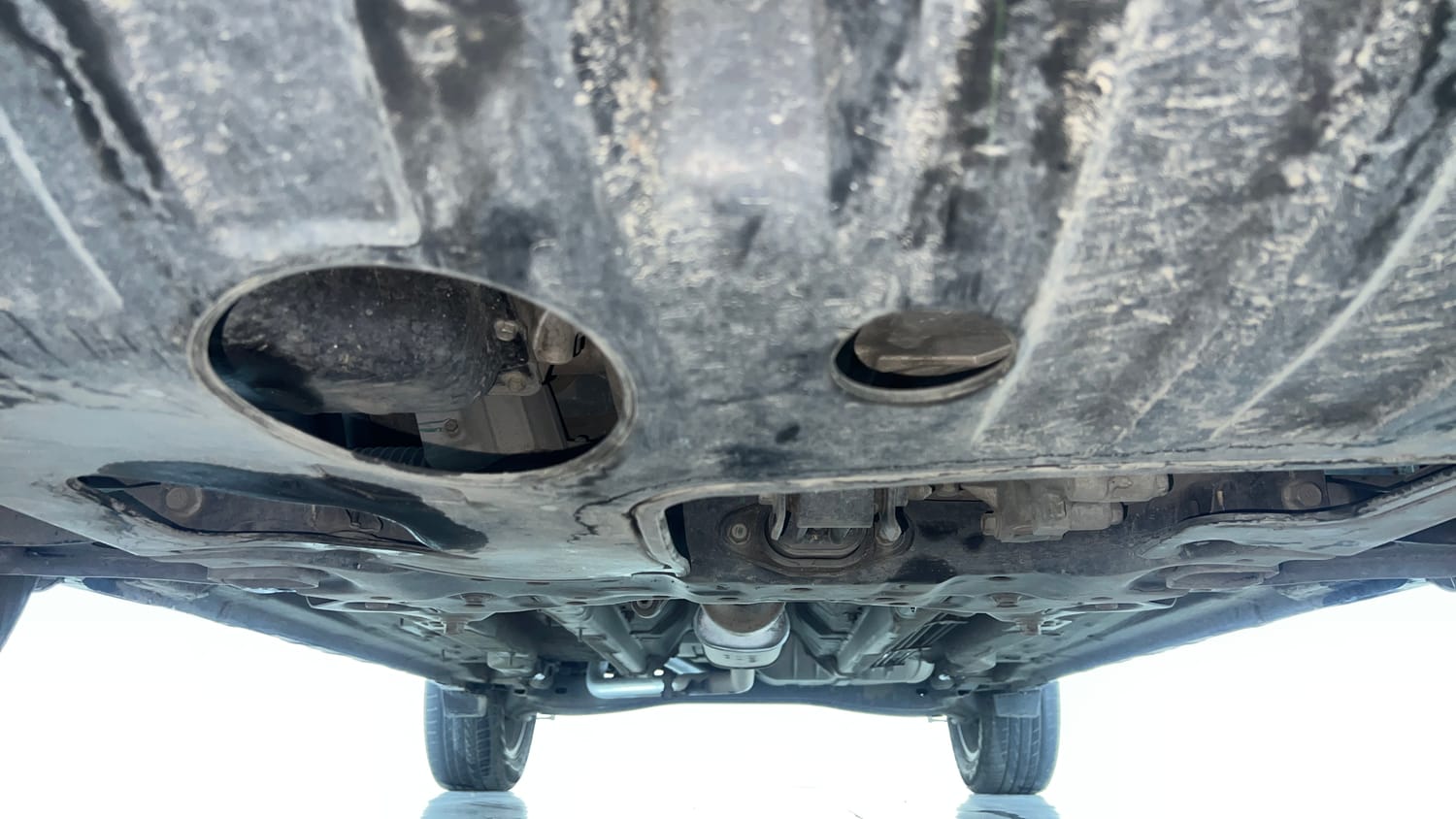 Used 2021 Hyundai Creta SX (O) 1.4 Turbo 7 DCT Petrol Automatic extra FRONT LEFT UNDERBODY VIEW