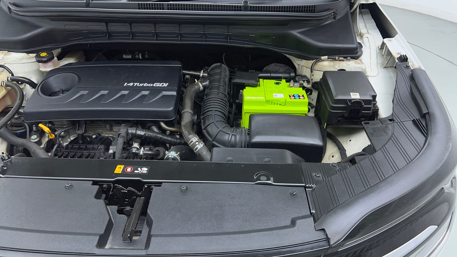 Used 2022 Kia Carens Prestige Plus 1.4 Petrol MT 7 STR Petrol Manual engine ENGINE LEFT SIDE VIEW