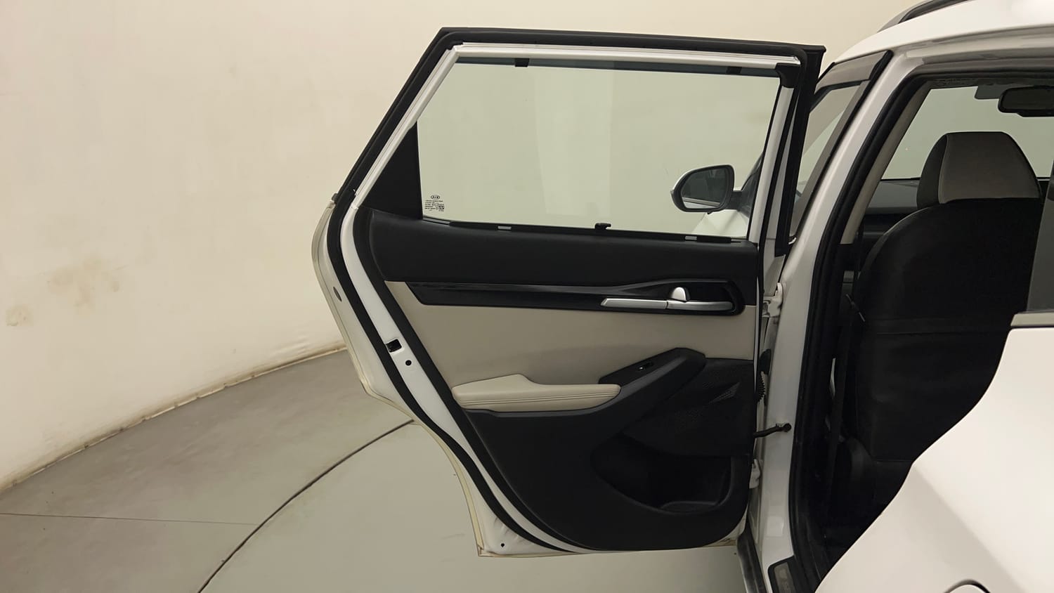 Used 2021 kia Seltos HTX IVT 1.5 Petrol Automatic interior LEFT REAR DOOR OPEN VIEW