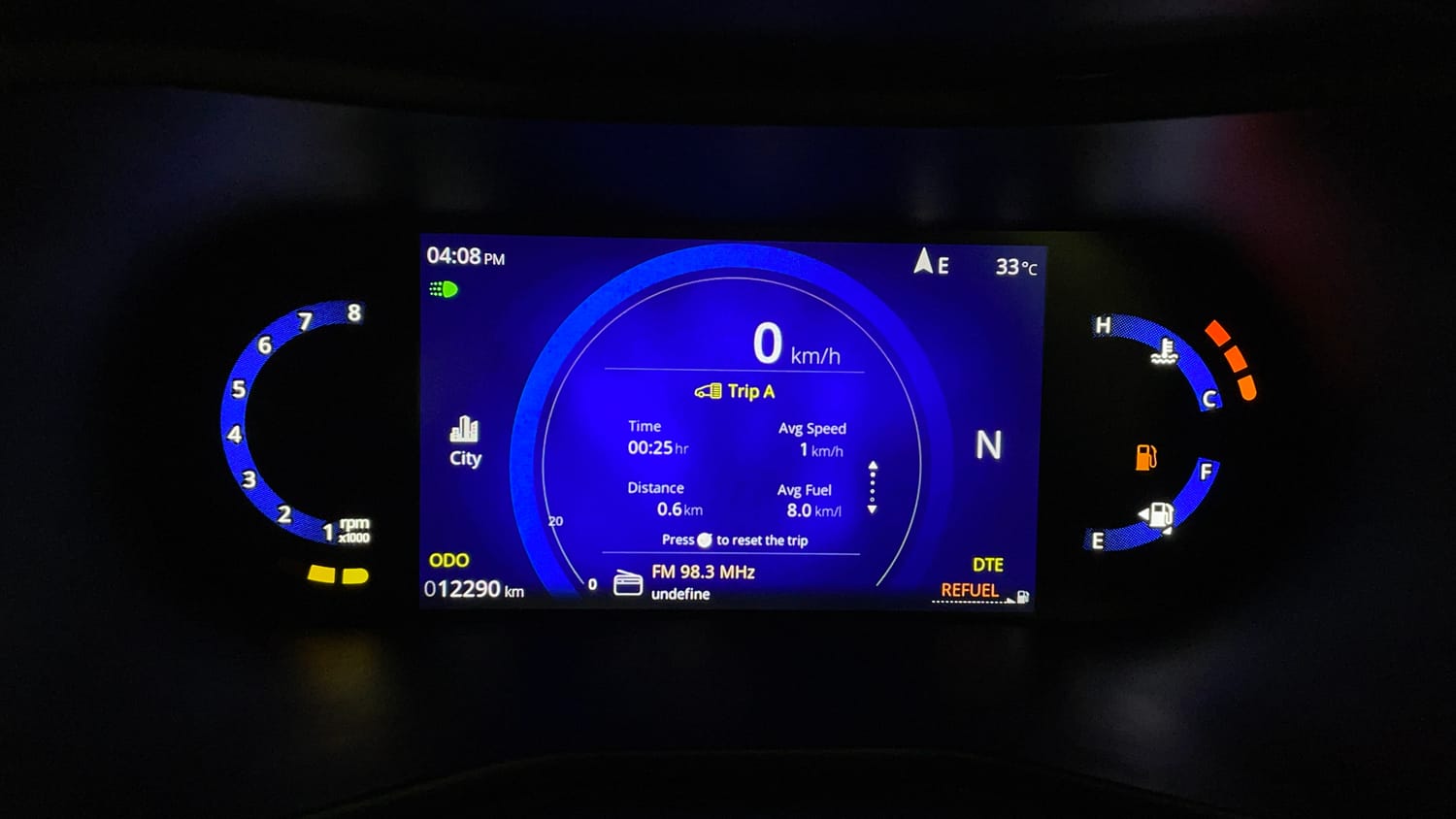 Used 2024 Tata Nexon Creative Plus 1.2 Revotron Petrol 7DCA Petrol Automatic interior CLUSTERMETER VIEW
