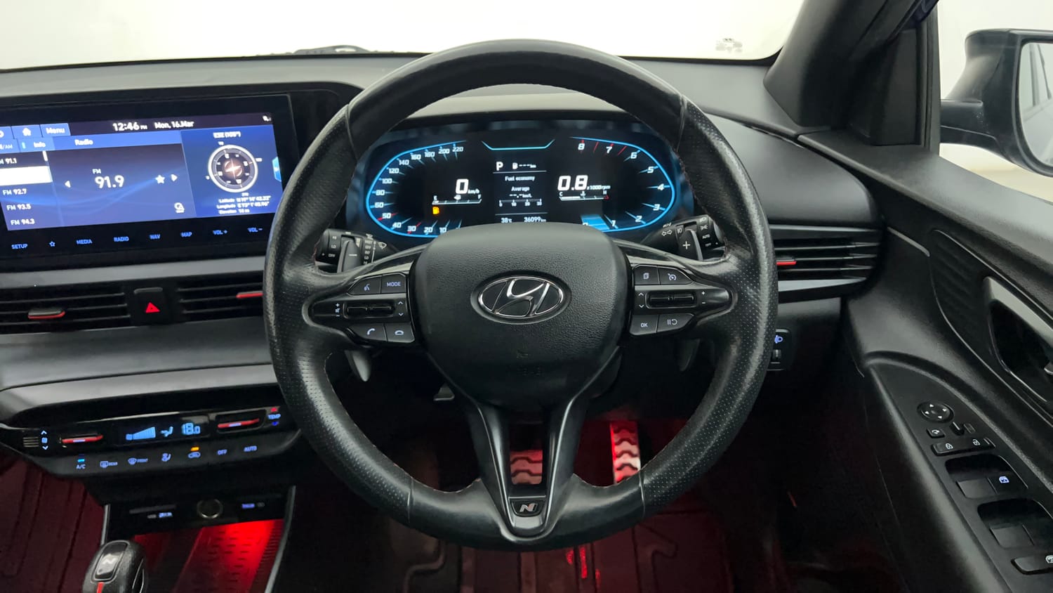 Used 2022 Hyundai i20 N Line N8 1.0 Turbo DCT Dual Tone Petrol Automatic interior STEERING VIEW