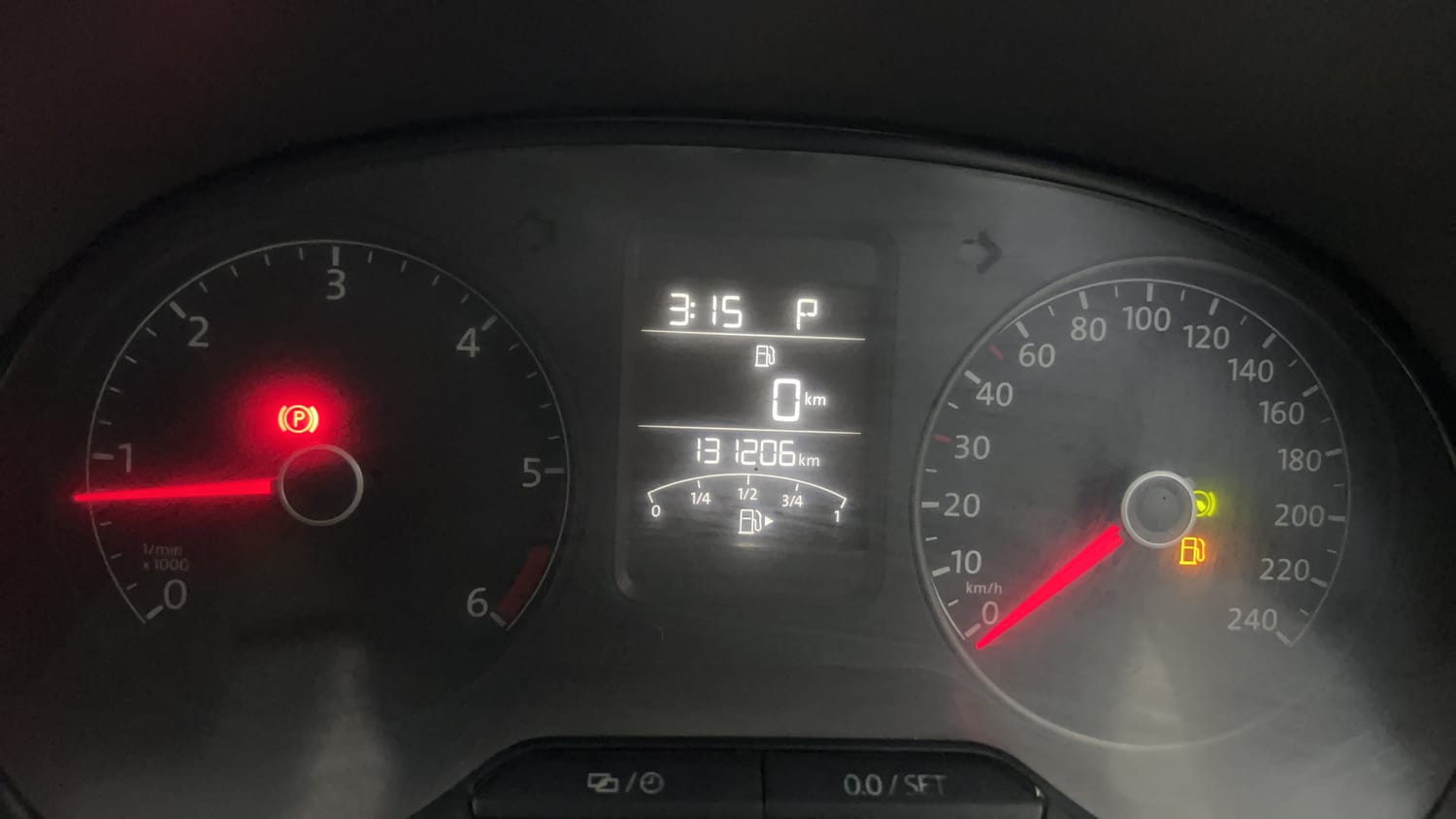 Used 2015 Volkswagen Vento Highline Diesel AT Diesel Automatic interior CLUSTERMETER VIEW