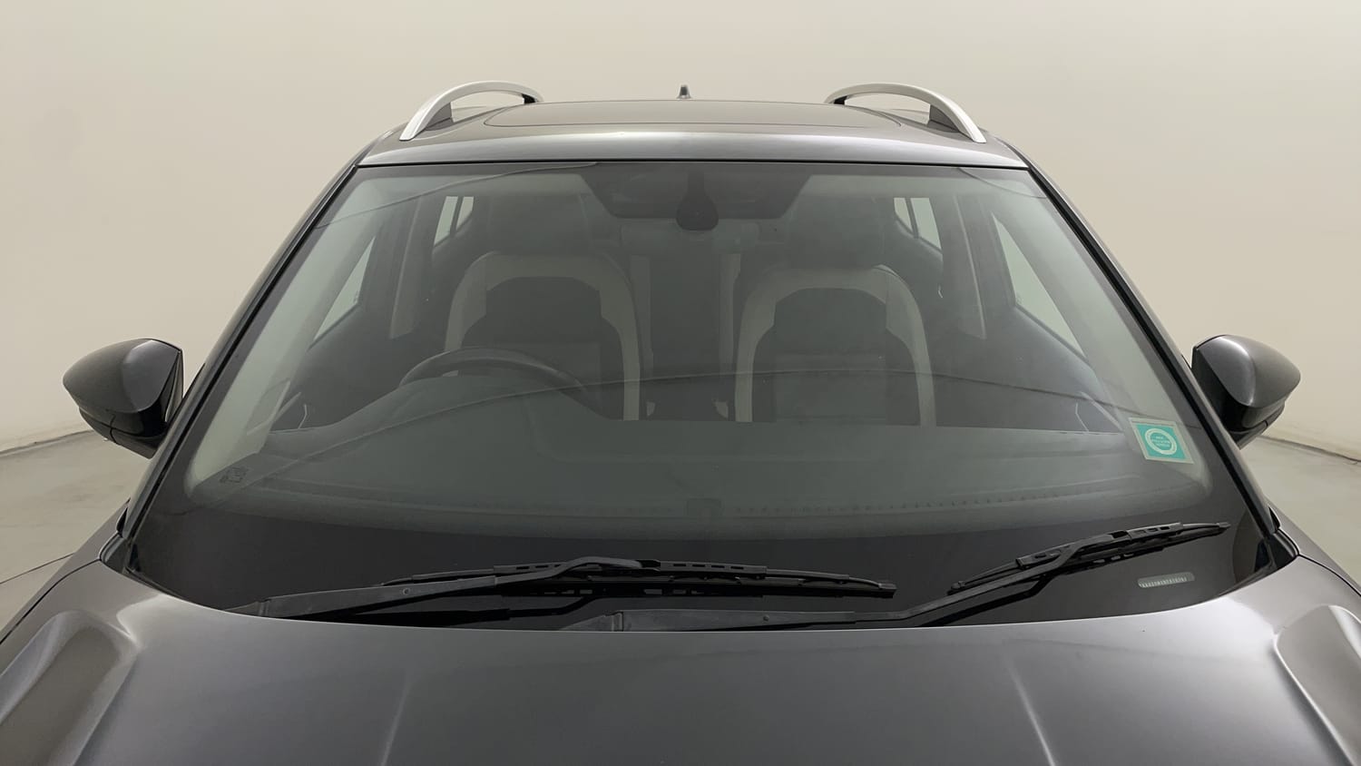 Used 2022 Volkswagen Taigun Topline 1.0 TSI MT Petrol Manual exterior FRONT WINDSHIELD VIEW
