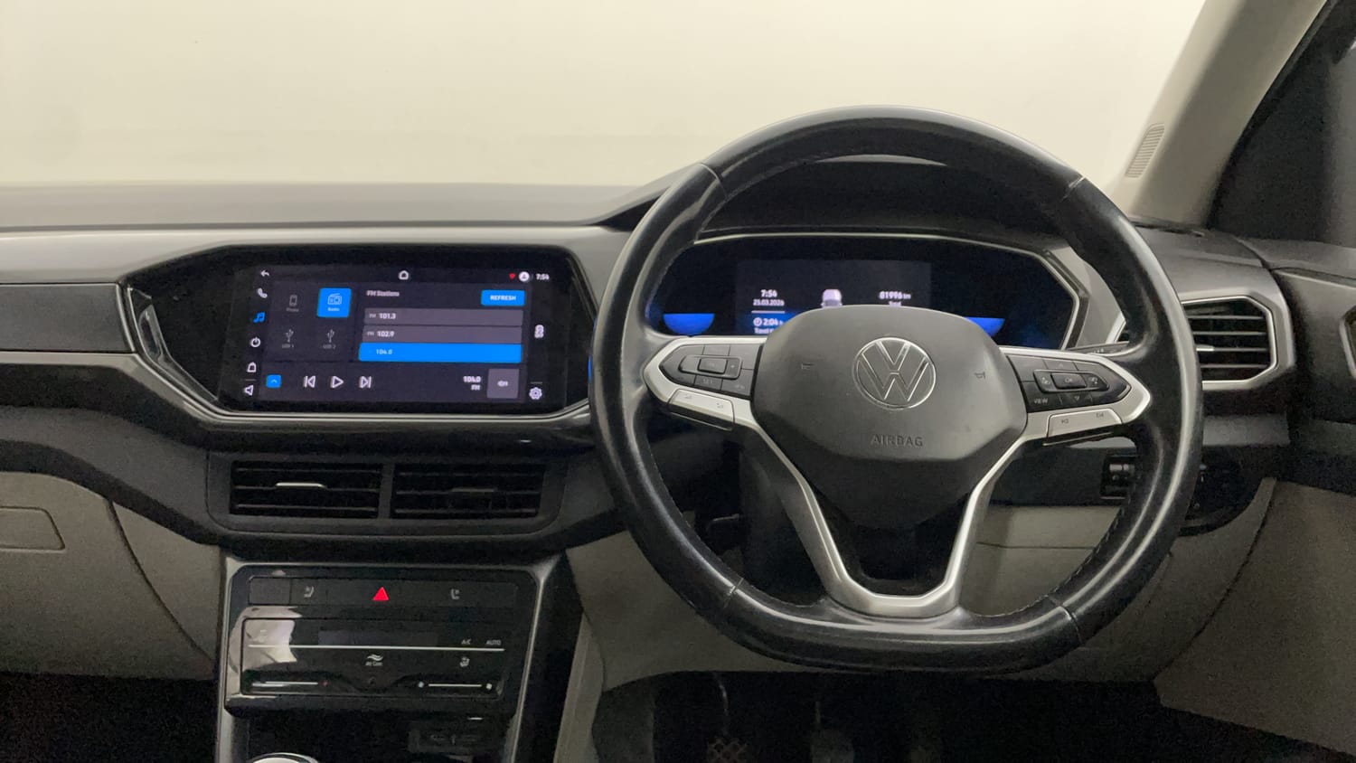 Used 2022 Volkswagen Taigun Topline 1.0 TSI MT Petrol Manual interior STEERING VIEW