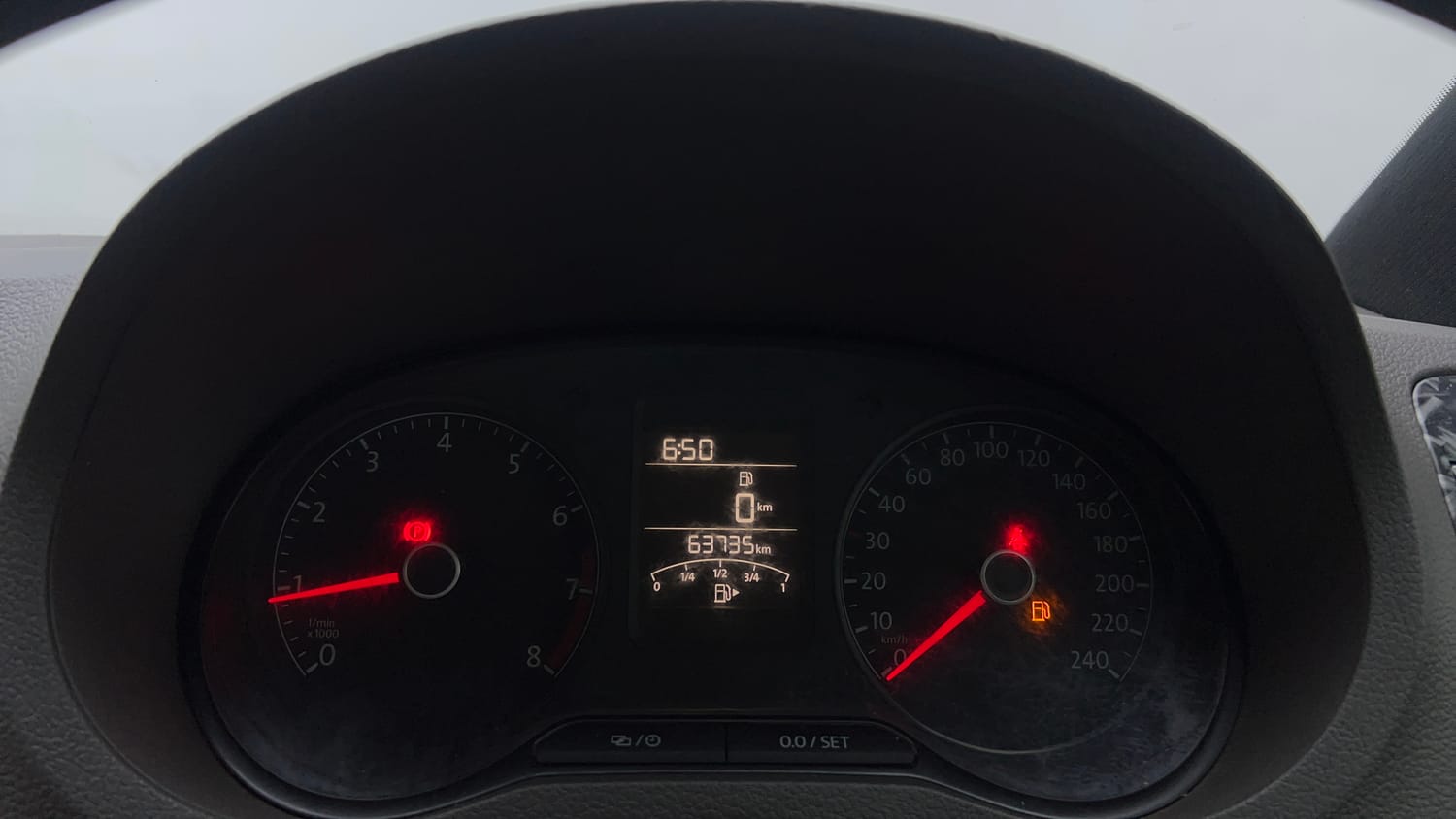 Used 2022 Volkswagen Vento Highline 1.0L TSI Petrol Manual interior CLUSTERMETER VIEW