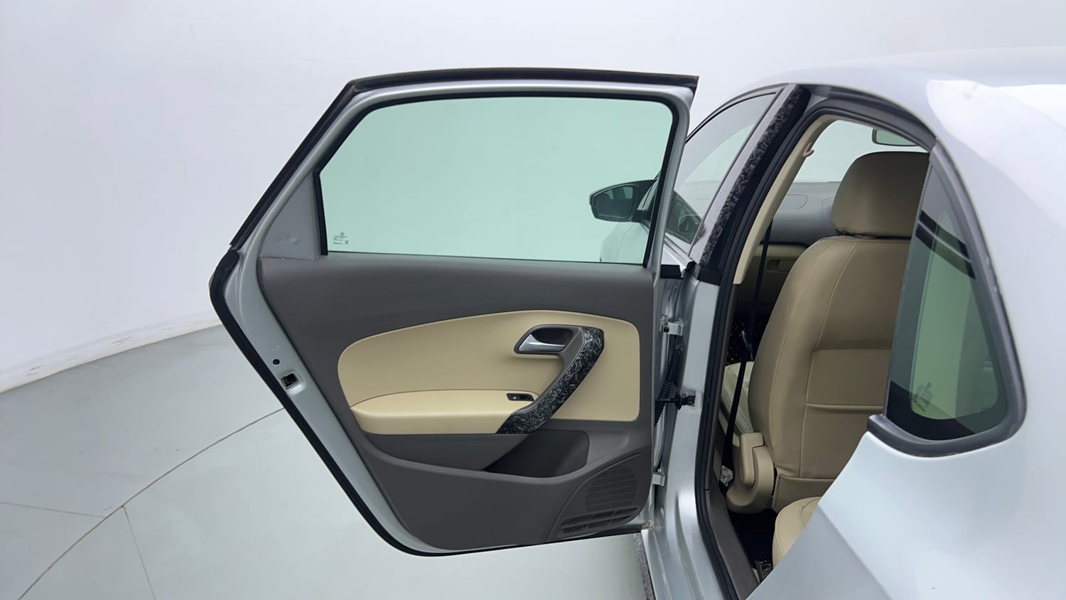Used 2022 Volkswagen Vento Highline 1.0L TSI Petrol Manual interior LEFT REAR DOOR OPEN VIEW