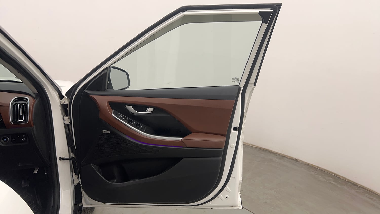 Used 2023 Hyundai Alcazar Platinum 7 STR 1.5 Turbo Petrol Petrol Manual interior RIGHT FRONT DOOR OPEN VIEW