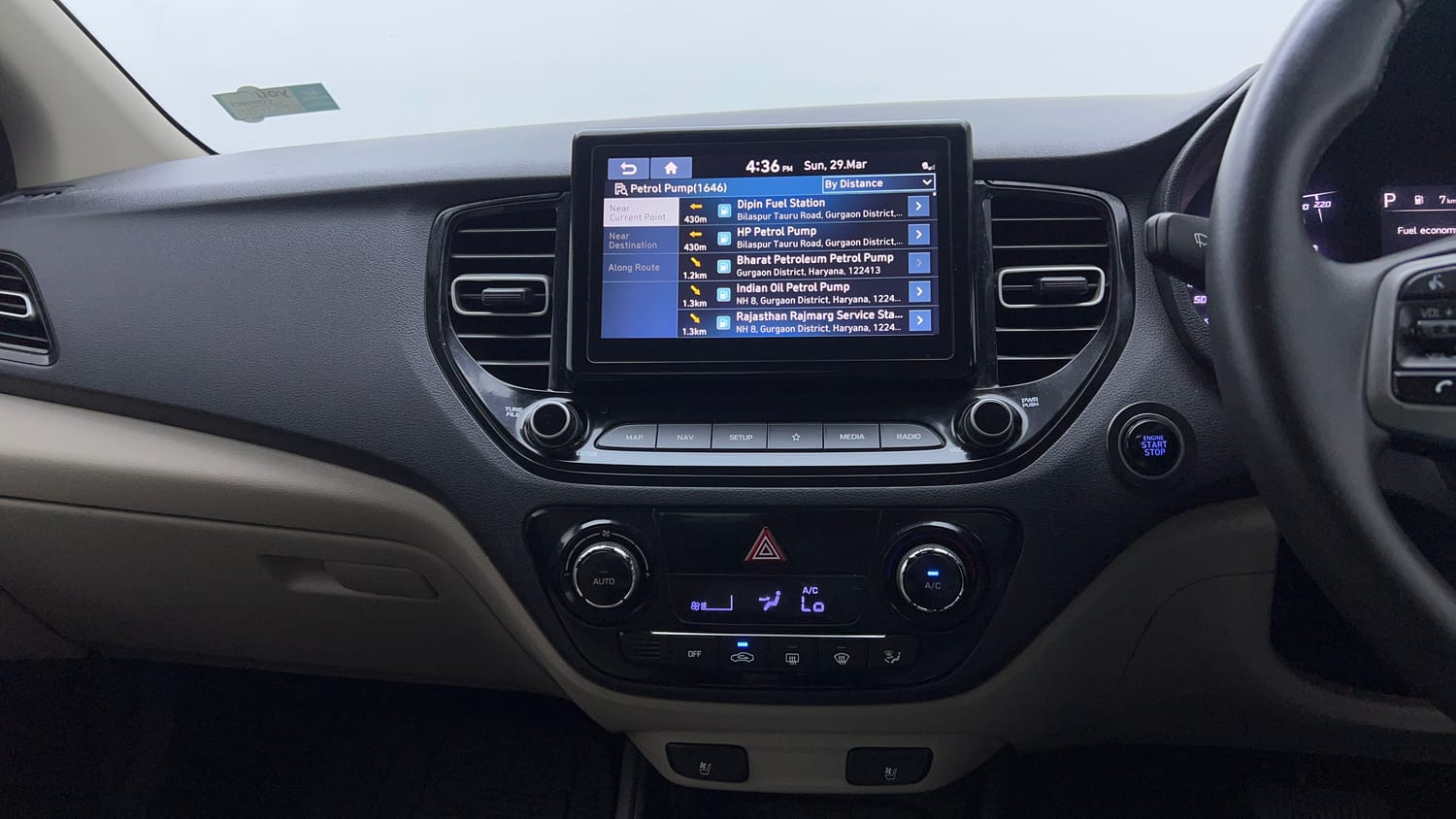 Used 2021 Hyundai Verna SX (O) 1.5 VTVT IVT Petrol Automatic interior MUSIC SYSTEM & AC CONTROL VIEW