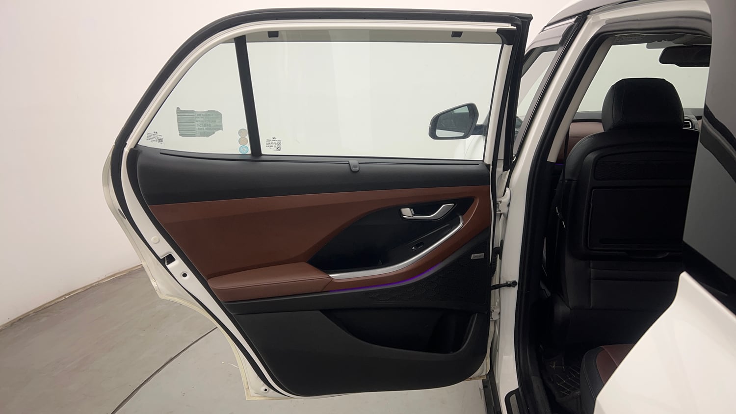 Used 2023 Hyundai Alcazar Platinum 7 STR 1.5 Turbo Petrol Petrol Manual interior LEFT REAR DOOR OPEN VIEW