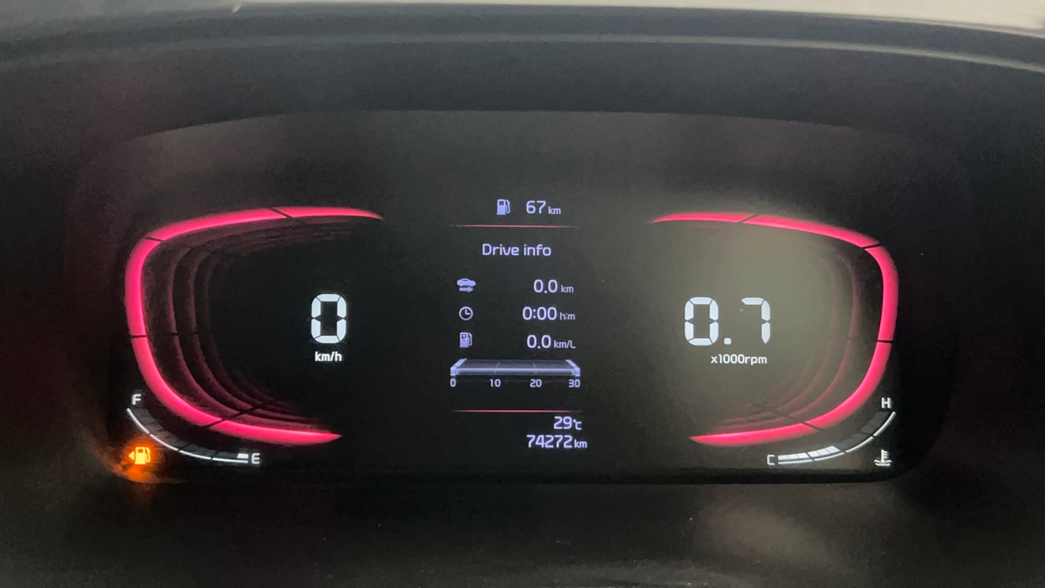 Used 2022 Kia Carens Luxury 1.5 Diesel 7 STR Diesel Manual interior CLUSTERMETER VIEW