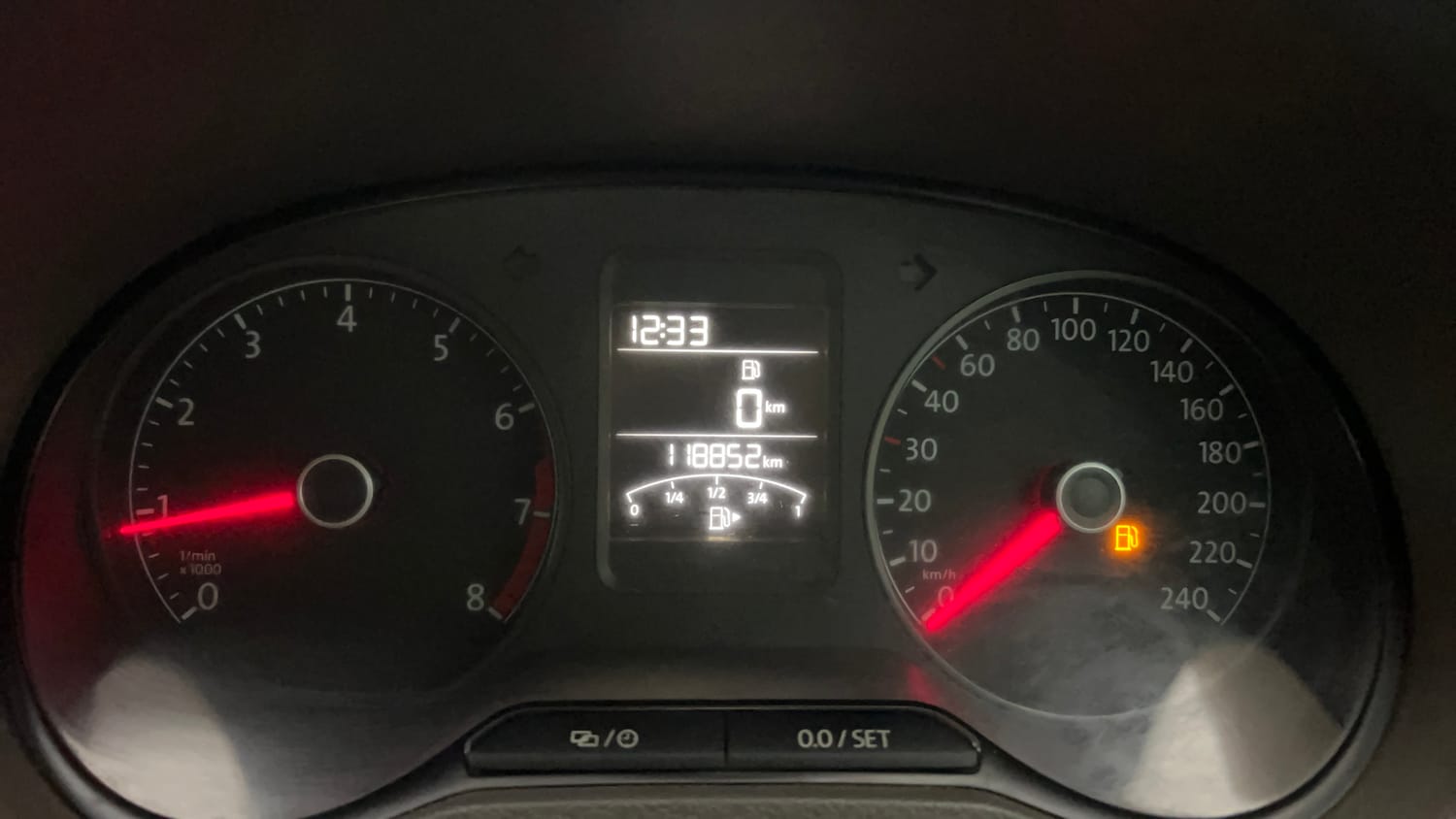 Used 2020 Volkswagen Vento Highline 1.0L TSI Petrol Manual interior CLUSTERMETER VIEW
