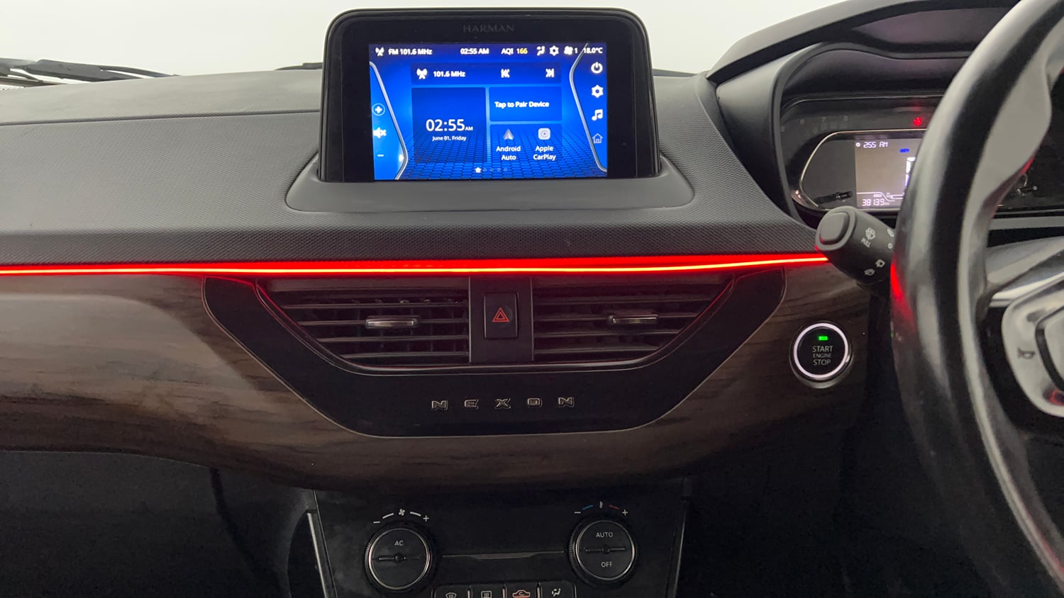 Used 2022 Tata Nexon XZ Plus Kaziranga Petrol Manual interior MUSIC SYSTEM & AC CONTROL VIEW