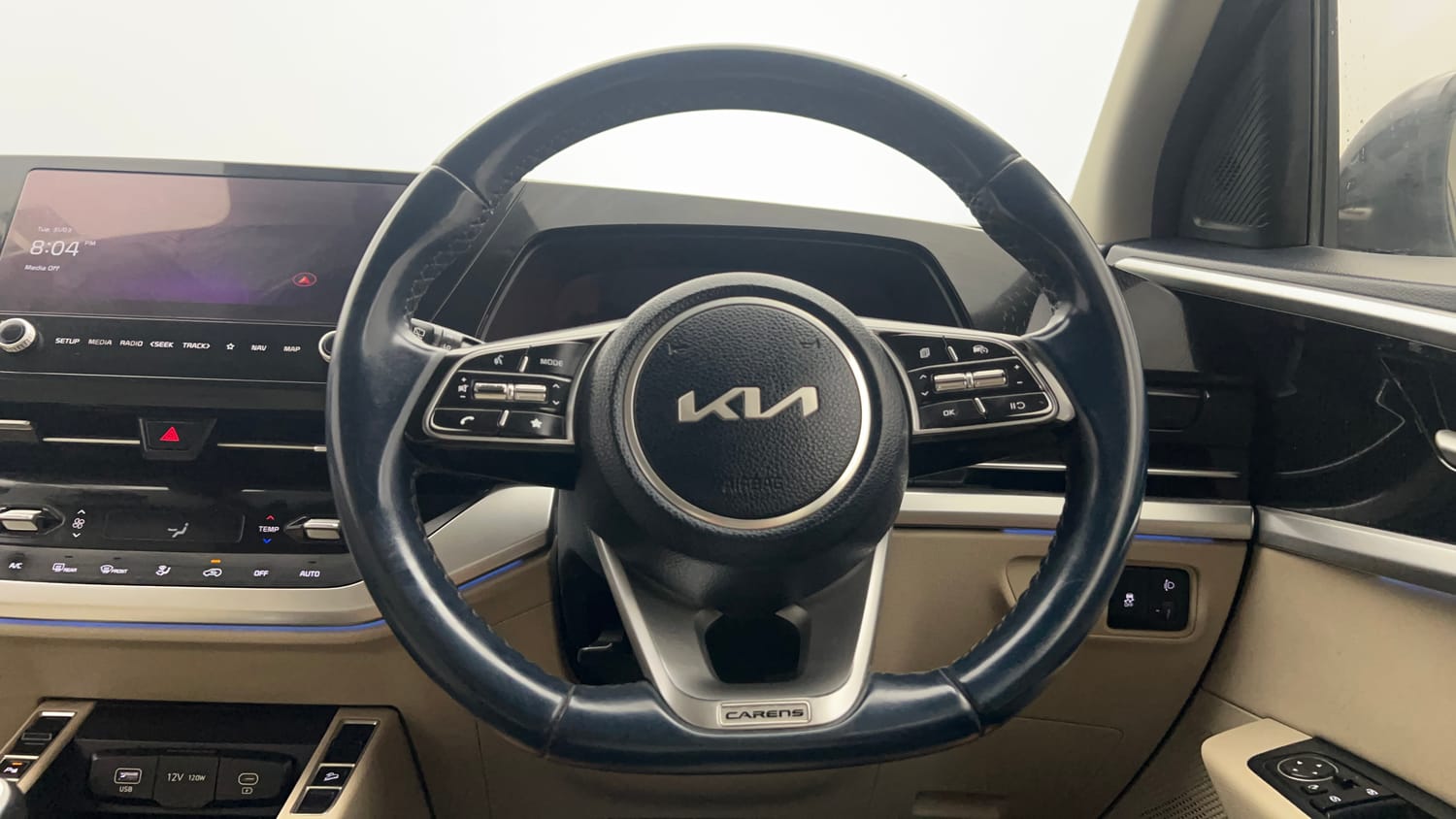 Used 2022 Kia Carens Luxury 1.5 Diesel 7 STR Diesel Manual interior STEERING VIEW