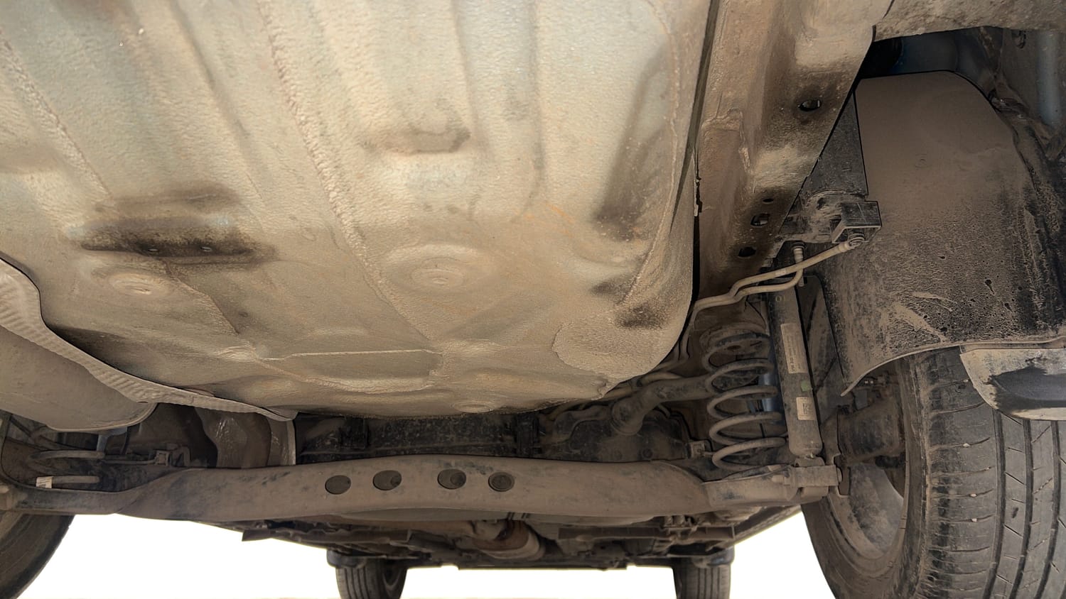 Used 2022 Skoda Slavia Ambition 1.0L TSI AT Petrol Automatic extra REAR UNDERBODY VIEW (TAKEN FROM REAR)