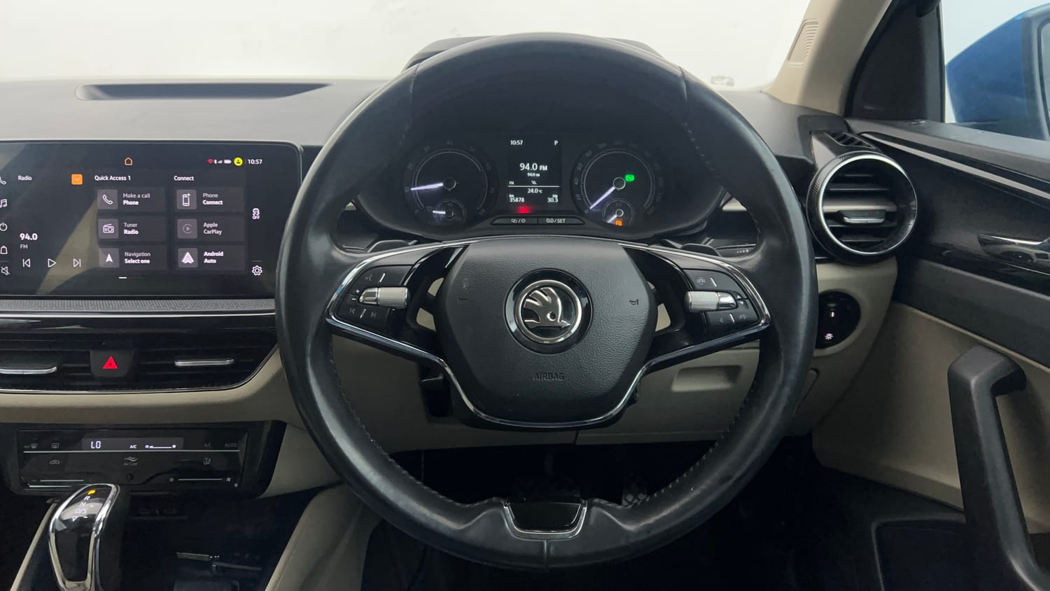 Used 2022 Skoda Slavia Ambition 1.0L TSI AT Petrol Automatic interior STEERING VIEW