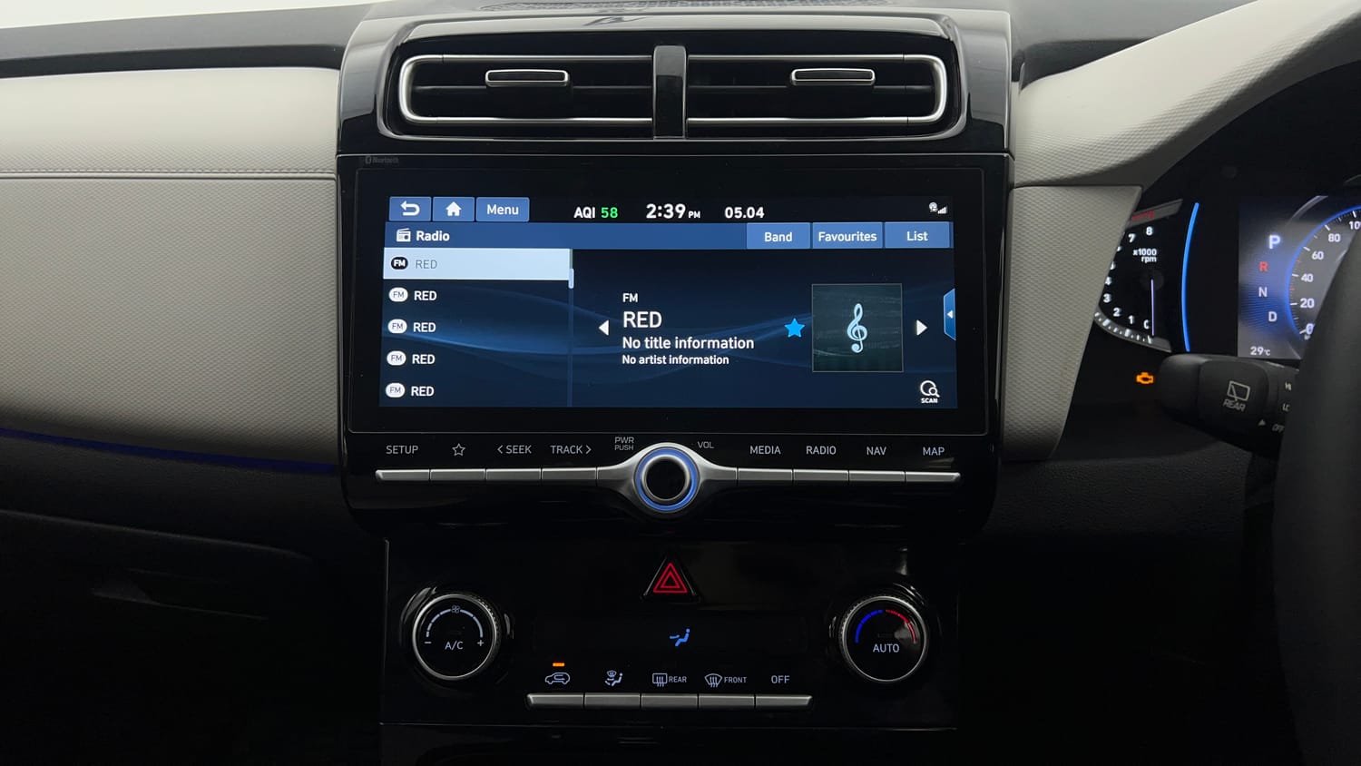 Used 2022 Hyundai Creta SX (O) 1.5 Petrol IVT Petrol Automatic interior MUSIC SYSTEM & AC CONTROL VIEW