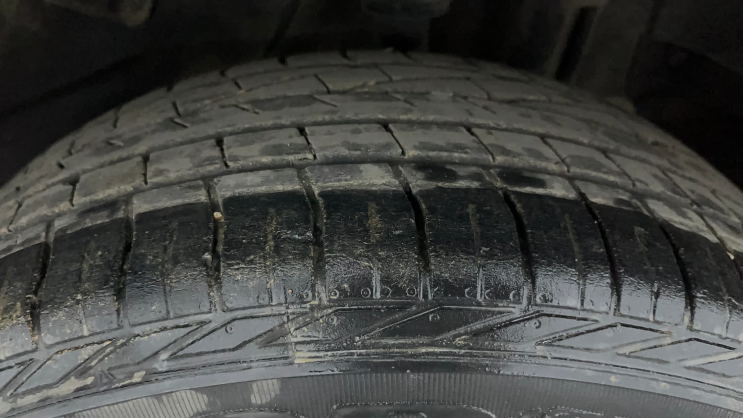Used 2022 Tata Nexon XZA Plus (O) Dual Tone Petrol Automatic tyres LEFT REAR TYRE TREAD VIEW
