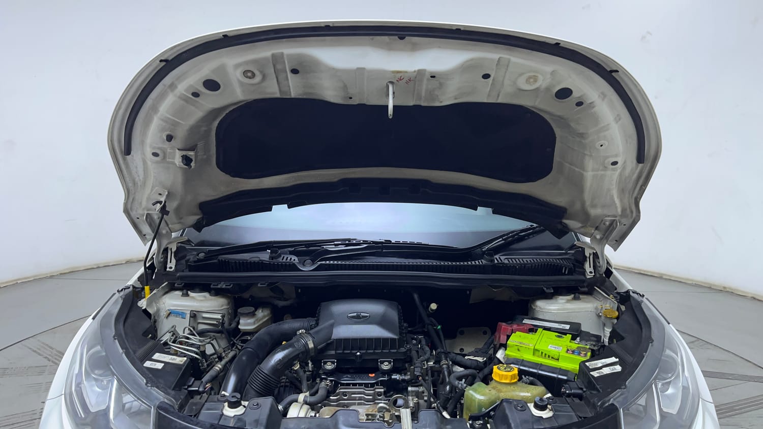 Used 2022 Tata Nexon XZA Plus (O) Dual Tone Petrol Automatic engine ENGINE & BONNET OPEN FRONT VIEW