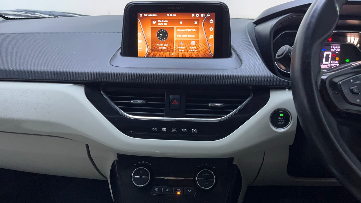 Used 2022 Tata Nexon XZA Plus (O) Dual Tone Petrol Automatic interior MUSIC SYSTEM & AC CONTROL VIEW