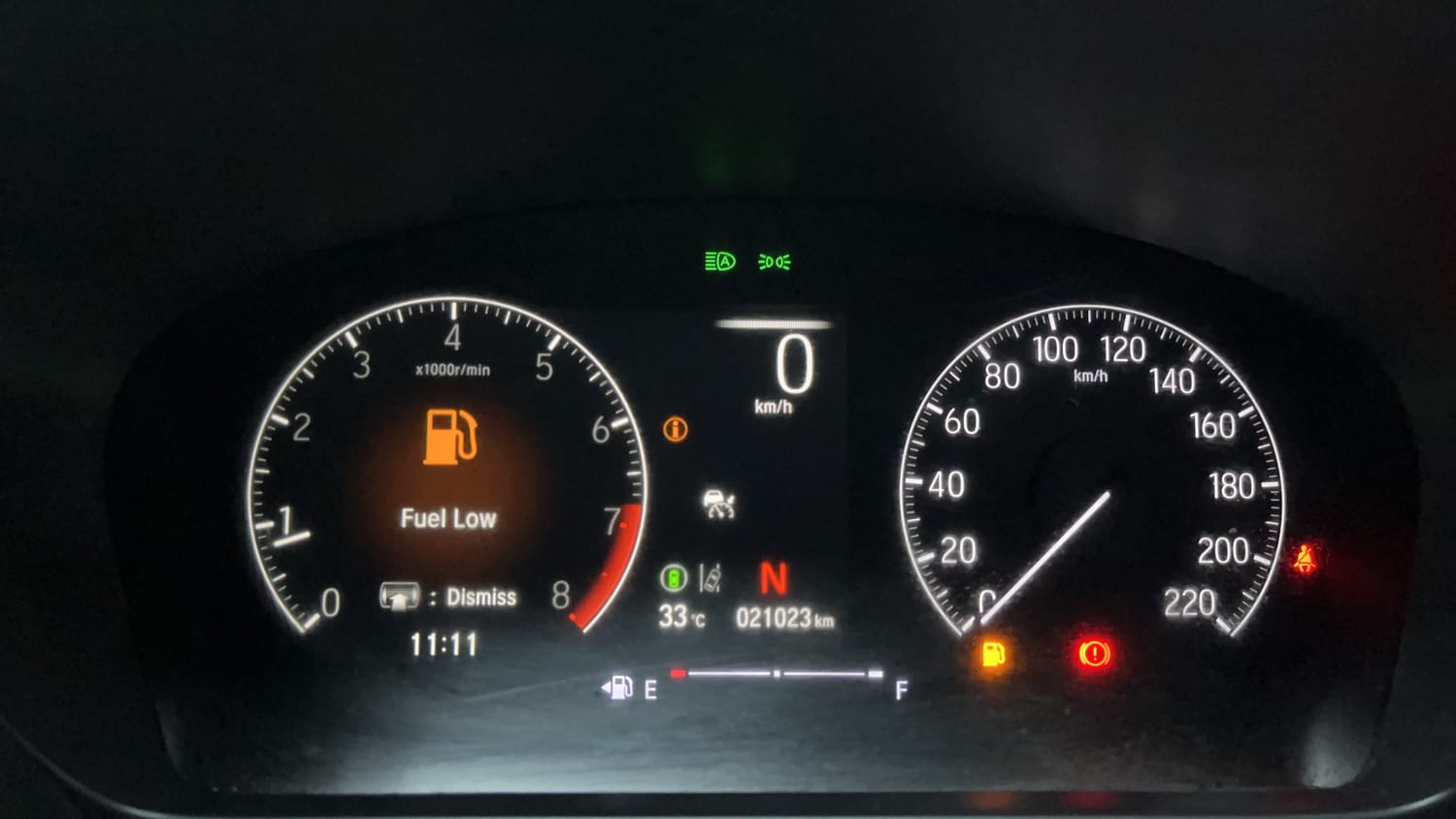 Used 2023 Honda City ZX Petrol CVT Petrol Automatic interior CLUSTERMETER VIEW