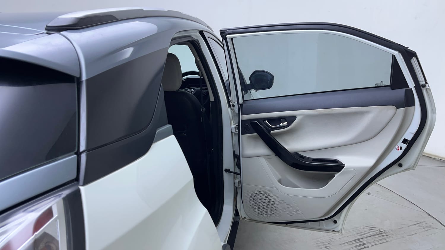 Used 2022 Tata Nexon XZA Plus (O) Dual Tone Petrol Automatic interior RIGHT REAR DOOR OPEN VIEW