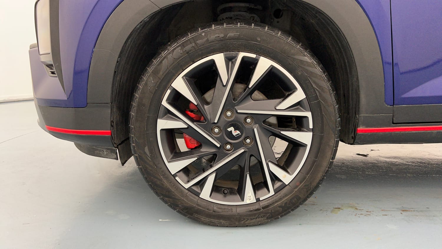 Used 2025 Hyundai Creta N-Line N10 1.5 Turbo DCT Dual Tone Petrol Automatic tyres LEFT FRONT TYRE RIM VIEW