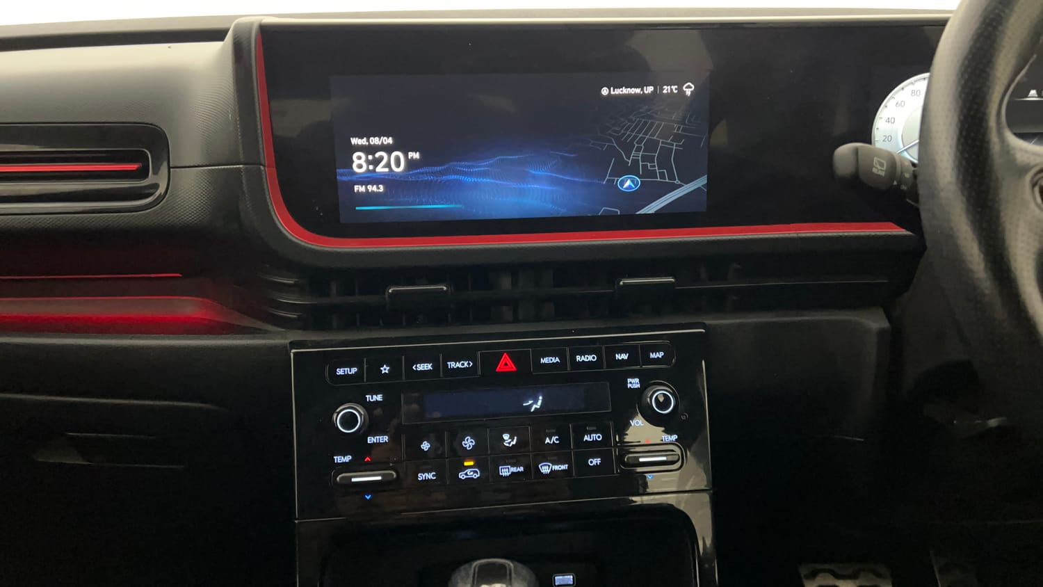 Used 2025 Hyundai Creta N-Line N10 1.5 Turbo DCT Dual Tone Petrol Automatic interior MUSIC SYSTEM & AC CONTROL VIEW