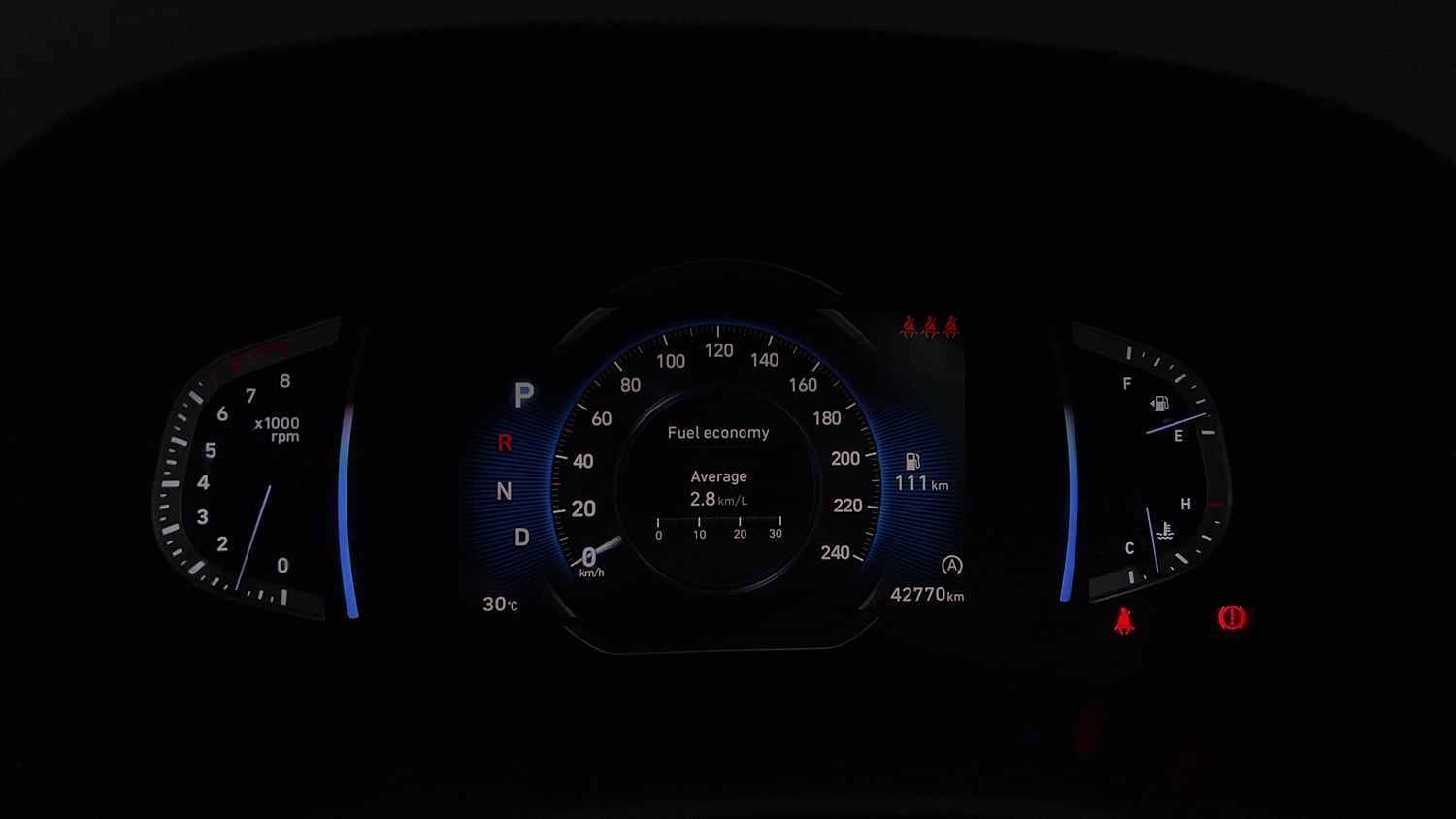 Used 2024 Hyundai Creta SX (O) 1.5 Petrol IVT Petrol Automatic interior CLUSTERMETER VIEW