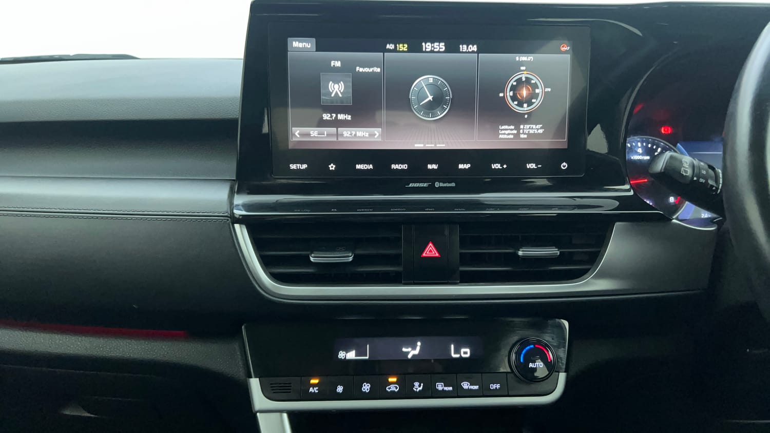 Used 2021 Kia Seltos GTX Plus 1.4 DCT Petrol Automatic interior MUSIC SYSTEM & AC CONTROL VIEW