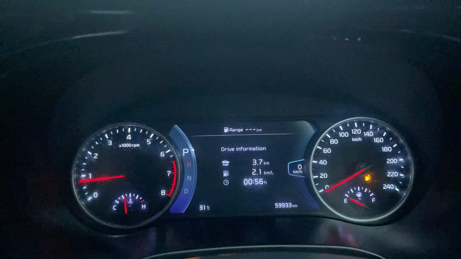 Used 2020 kia Seltos GTX DCT 1.4 Petrol Automatic interior CLUSTERMETER VIEW