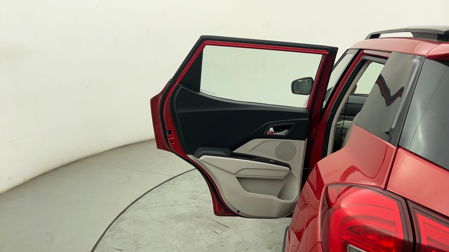 Used 2022 Mahindra XUV 300 W8 (O) 1.2 Petrol AMT Petrol Automatic interior LEFT REAR DOOR OPEN VIEW
