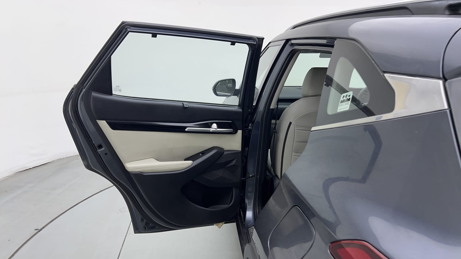 Used 2020 Kia Seltos HTX 1.5 Petrol Manual interior LEFT REAR DOOR OPEN VIEW
