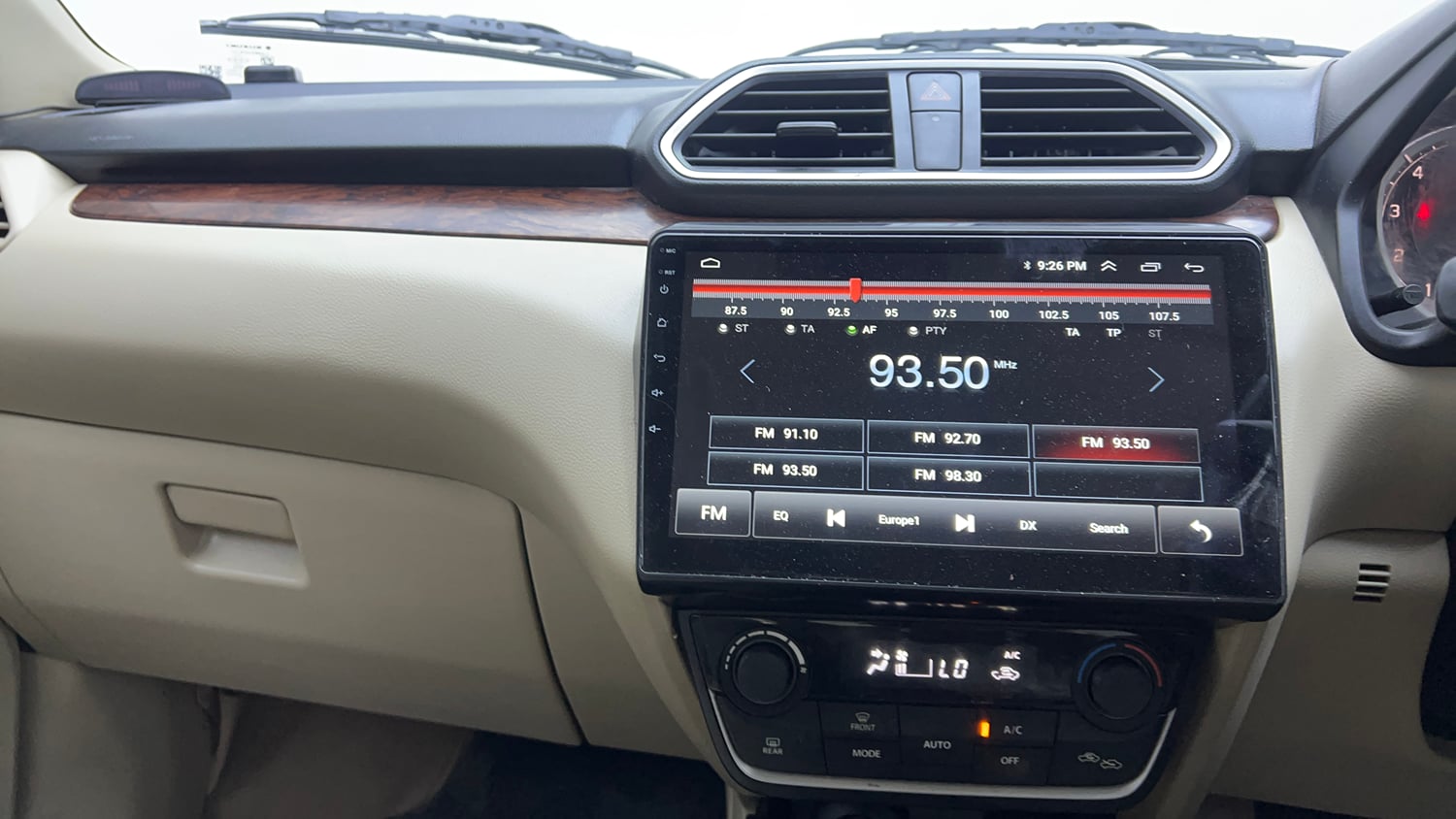 Used 2018 Maruti Suzuki Dzire ZXi Plus AMT Petrol Automatic interior MUSIC SYSTEM & AC CONTROL VIEW